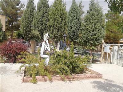 حیاط کتابخانه